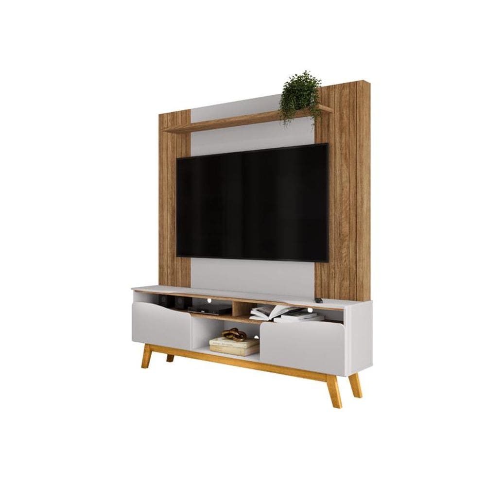 Estante Home Atalaia Para Tv de 75" Cinamomo/Off-White - Bechara