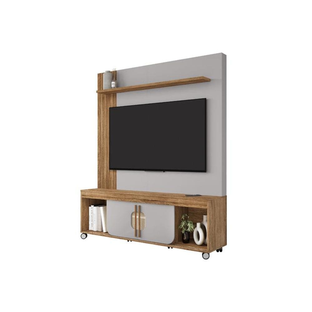 Estante Home Maragogi Para Tv de 65" Cinamomo/Off-White - Bechara