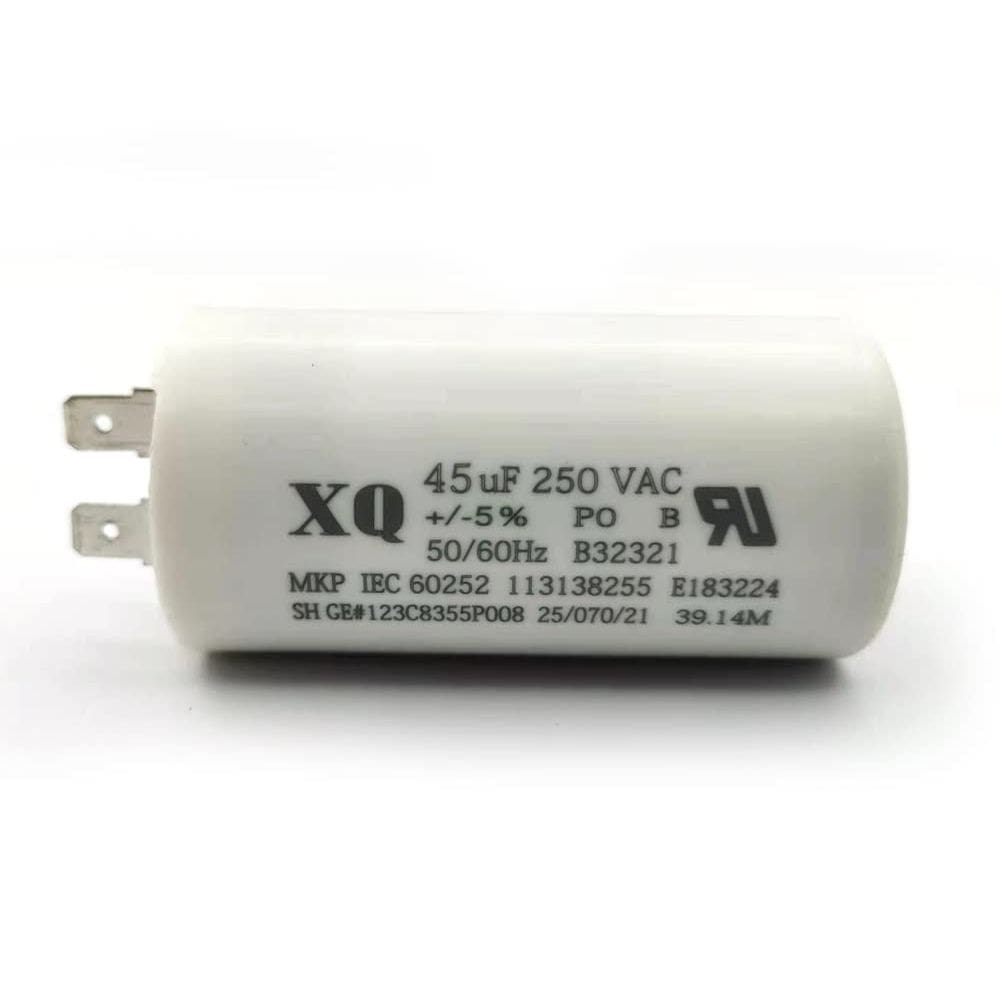 Capacitor TUKIMA WH12X10462 45uF +/- 5% 250V para máquinas de lavar GE