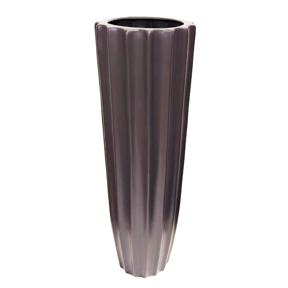 Vaso de Chão Boca Larga Atlantic Chocolate Rustic Decorativo 73x23cm