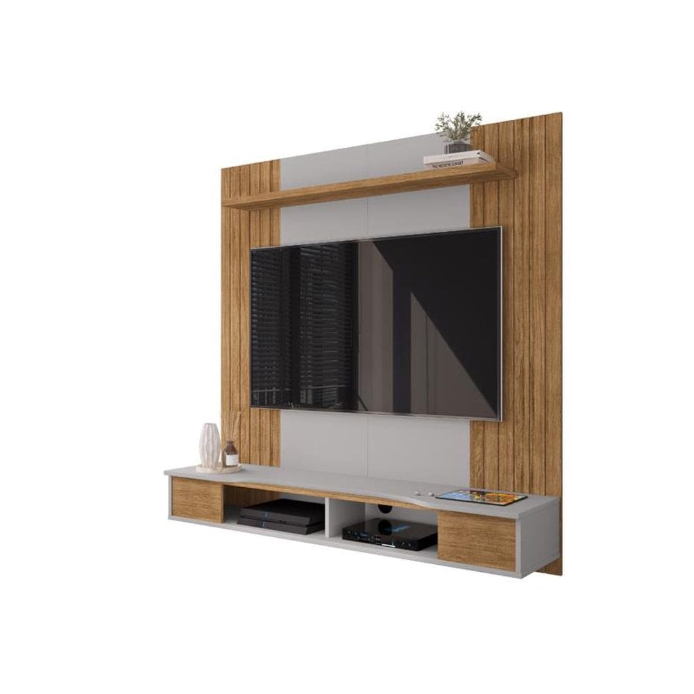 Painel Ipanema Para Tv de 55" Cinamomo/Off-White - Bechara