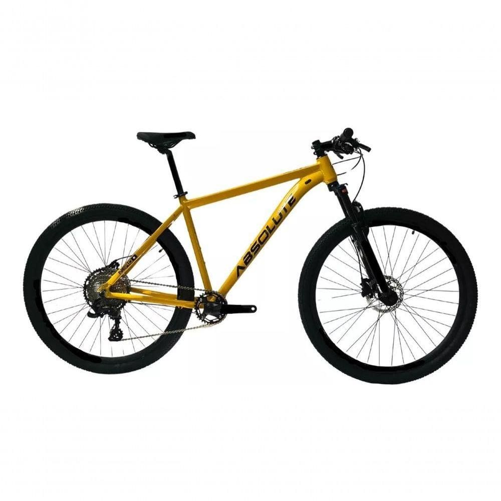 Bicicleta Aro 29 Absolute Nero 5 12v Garfo Trava No Guidão Freios Hidráulicos Amarelo Tam 17