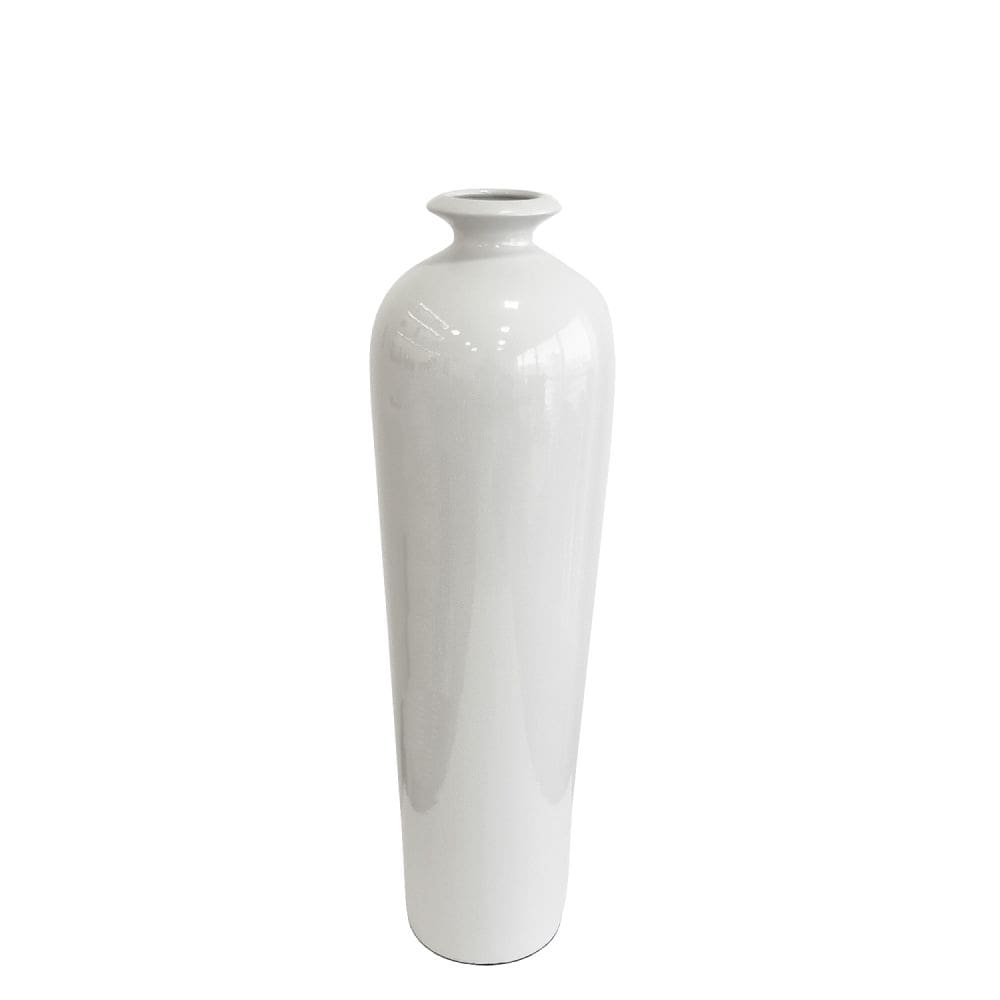 Vaso de Chão Garrafa Shades em Cerâmica Brilho Decorativo 63x18cm