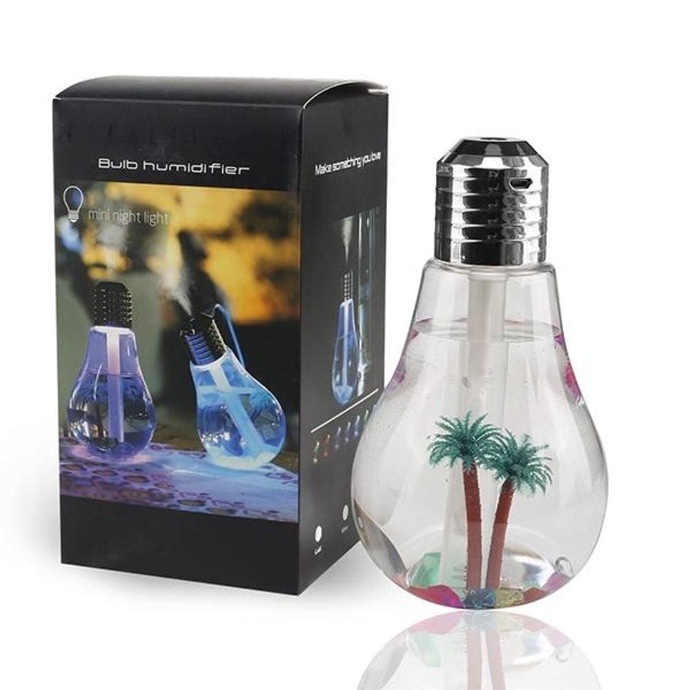Umidificador de Ar Portátil Lâmpada USB Difusor com Luz Led RGB 400ml para Casa ou Escritório