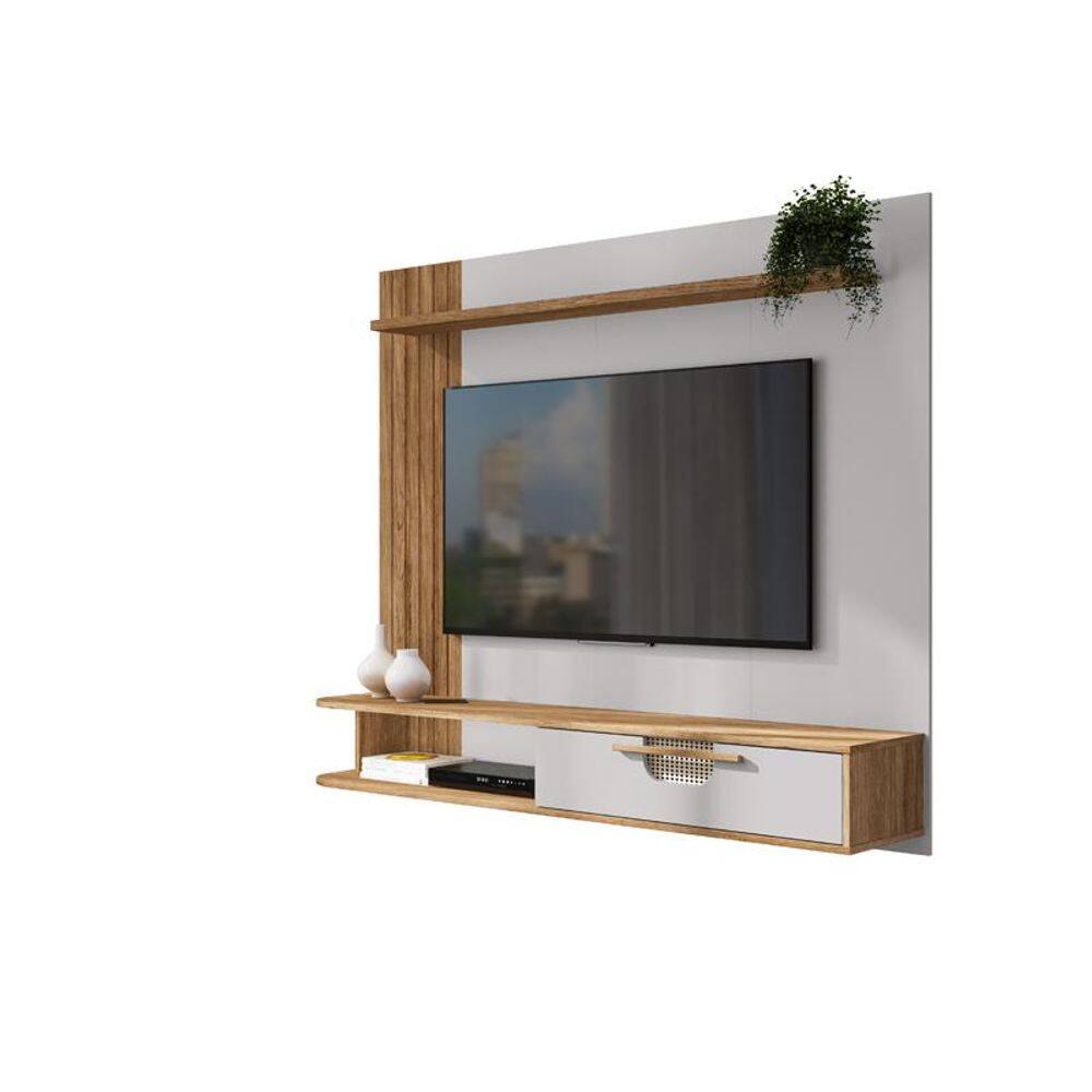 Painel Jeri Para Tv de 65" Cinamomo/Off-White - Bechara