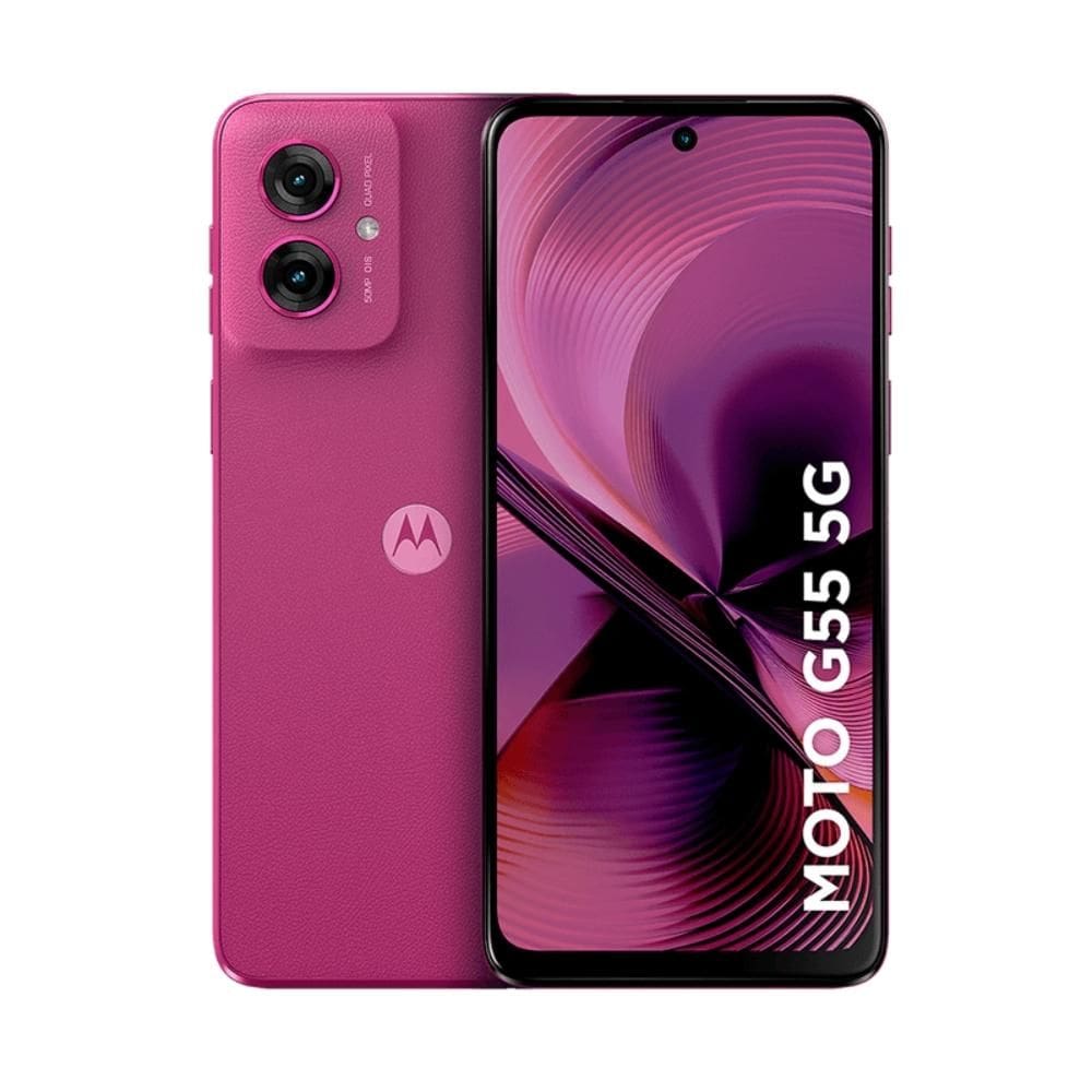 Smartphone Motorola Moto G55 5G 256GB 16GB RAM Boost Câmera Traseira Dupla 50MP + 8MP Selfie 16MP Tela 6.5" Rosa