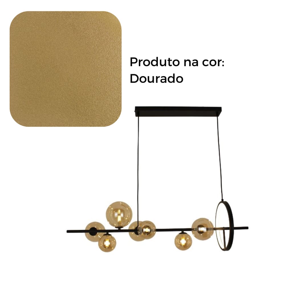 Lustre Pendente Jabuticaba Arco De Led