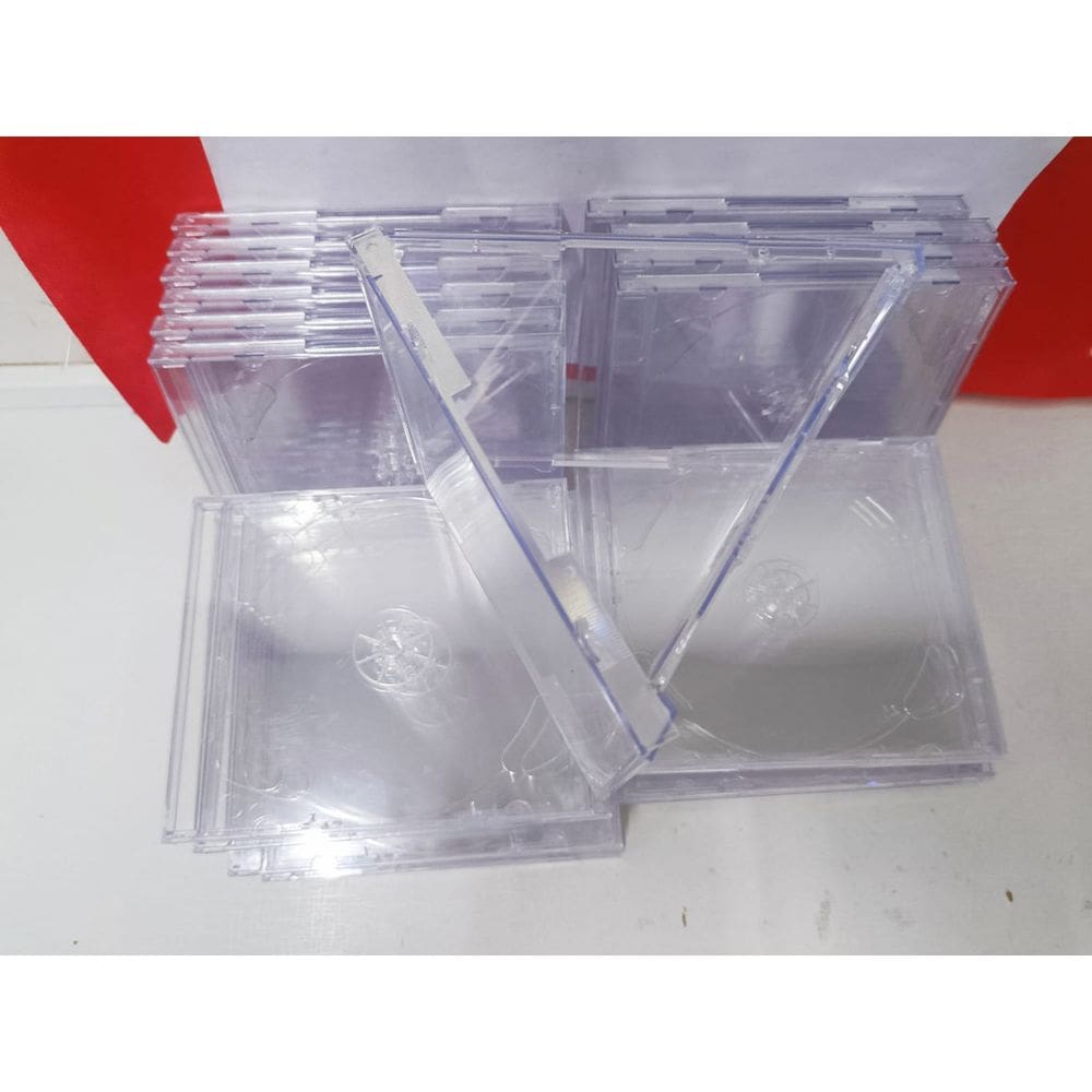 Estojo Box Cd Acrílico Cristal DUPLA 10 PEÇAS