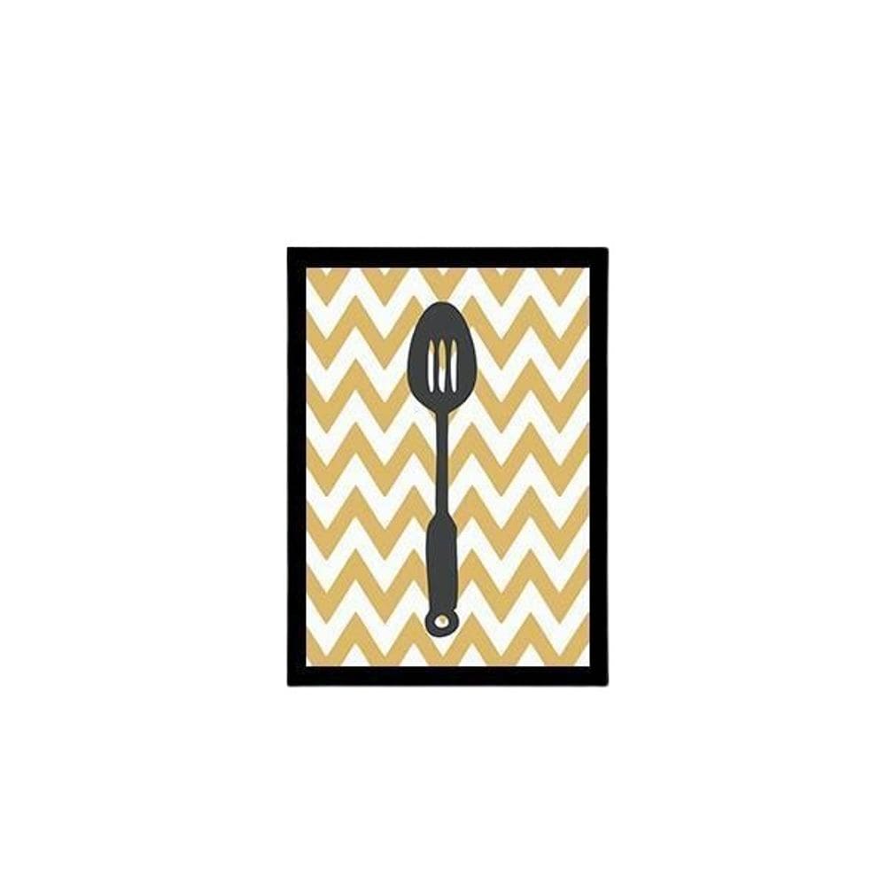 Quadro Decorativo Cozinha Escumadeira Com Vidro 24X18Cm