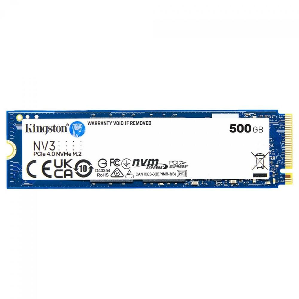 SSD, NV3, 500GB, M.2 2280, PCIe 4.0, NVMe, Azul - Kingston