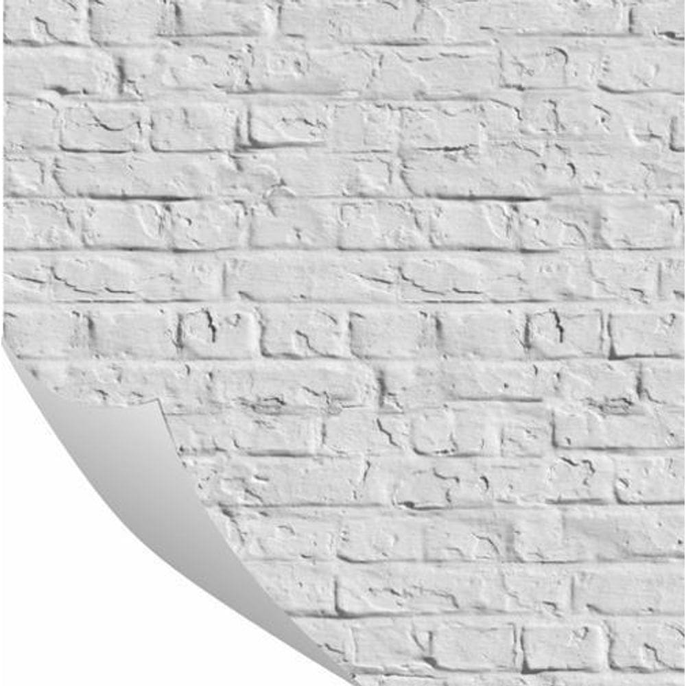 Papel De Parede Tijolinho Branco Massa 0,57 X 3M