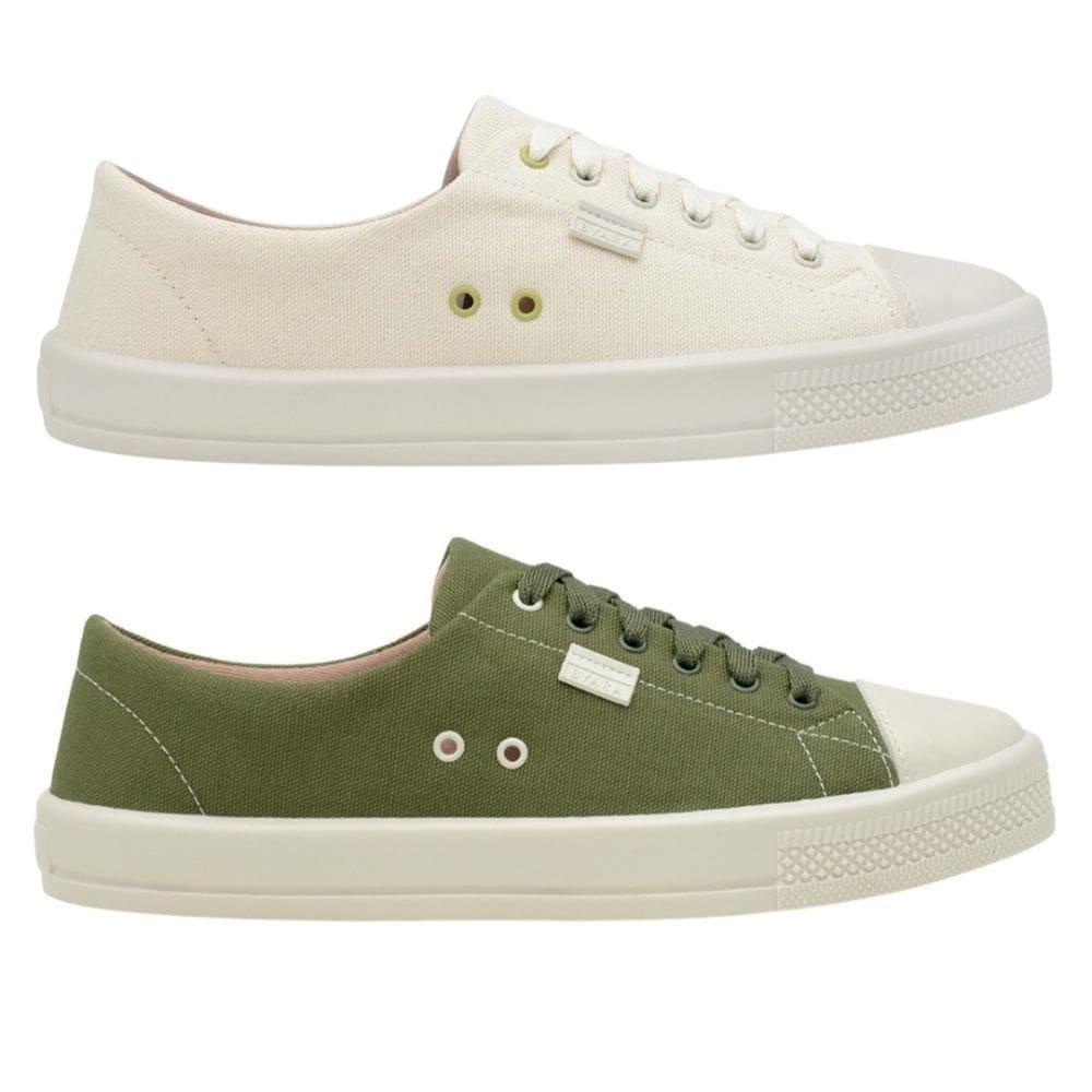 Kit 2 Pares de Tênis Byara Casual Sola Baixa Confortável