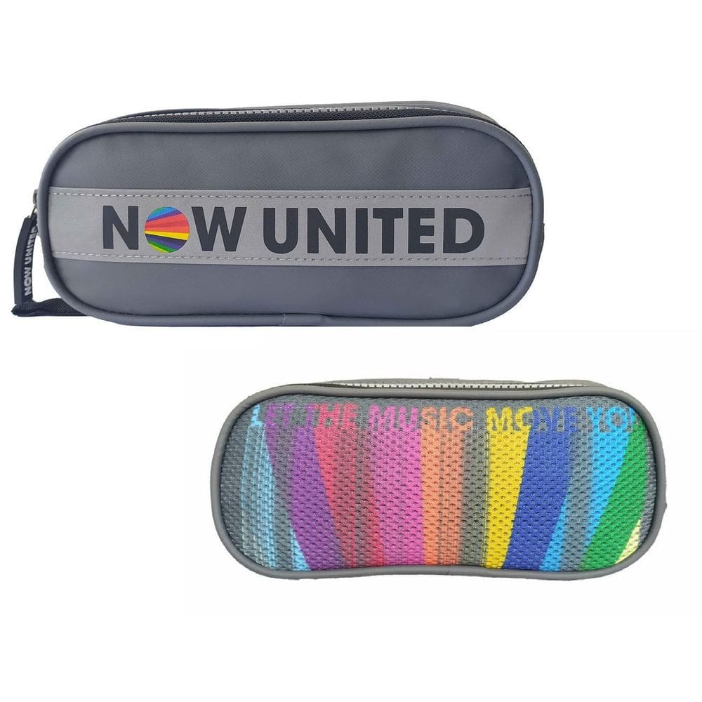 Estojo Now United Dois Compartimentos Com Zíper