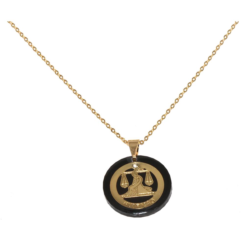 Colar Cordão Direito Justiça Folheado Ouro 18k