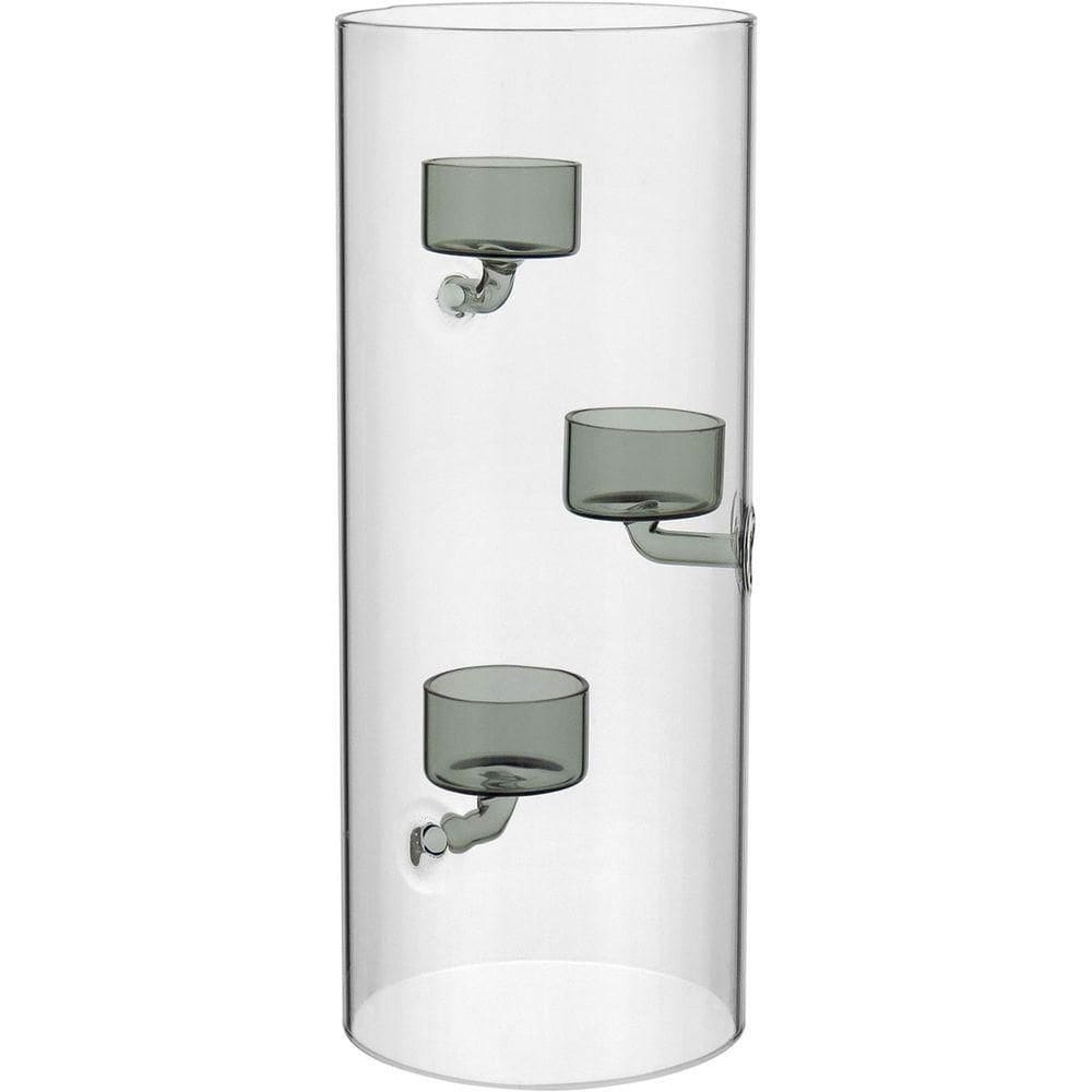 Castiçal 3 Velas Borossilicato 30x12x12cm Transparente