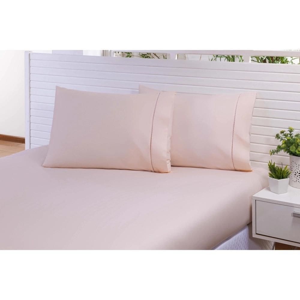 Kit 12 Fronhas 70X50Cm Percal 100% Algodo 300 Fios Ponto