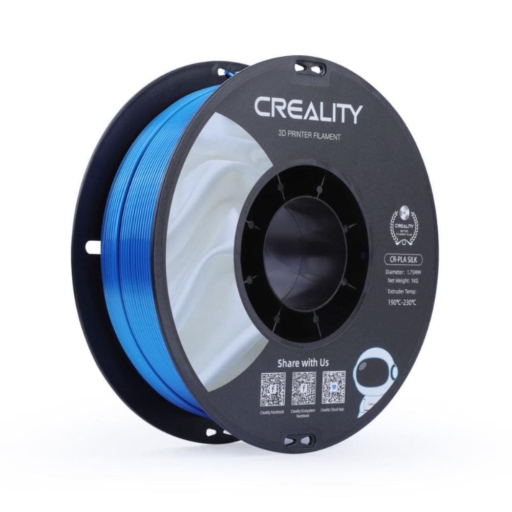Filamento CR SILK Creality p/ Impressora 3D Azul 1Kg 1.75mm