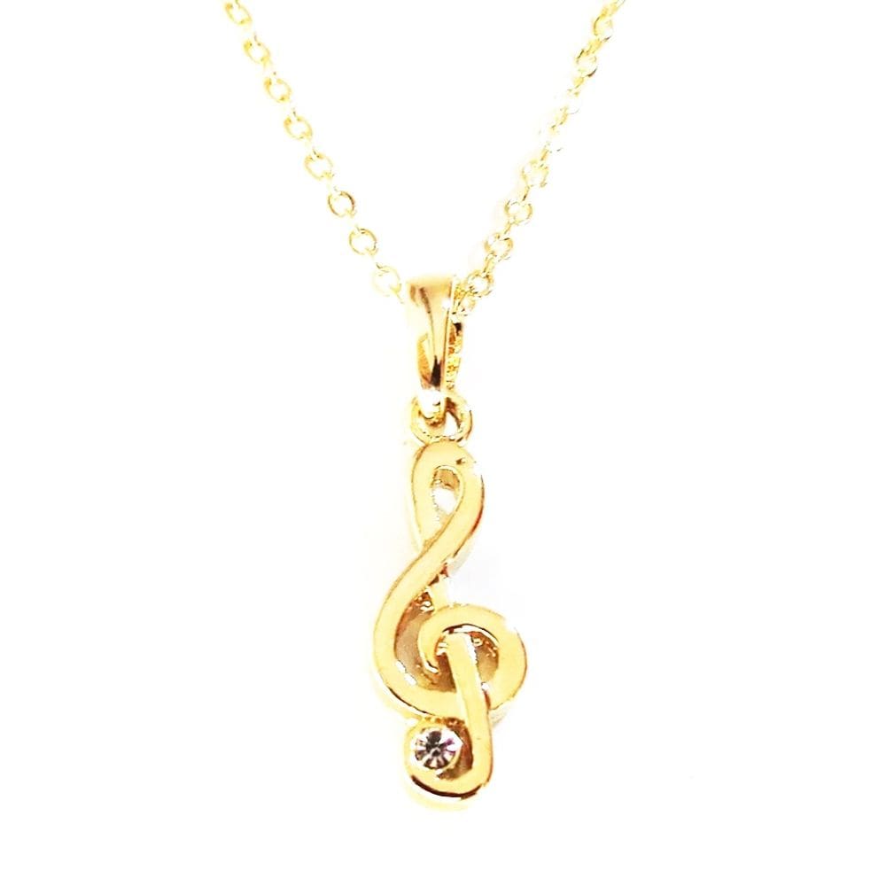 Colar Cordão Nota Musical Sifrão Folheado Ouro 18k