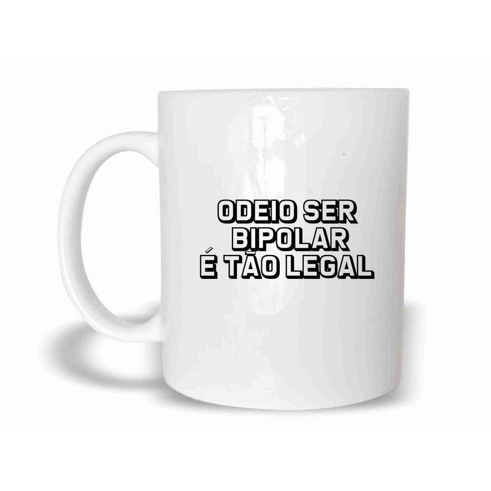 Caneca Odeio Ser Bipolar Polímero 325Ml