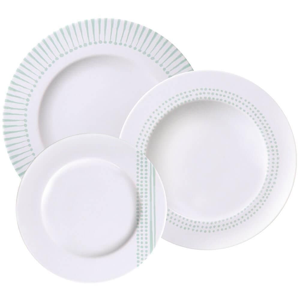 Jogo de Pratos Tramontina Monocroma em Porcelana Decorada 12 Peças - 96589053