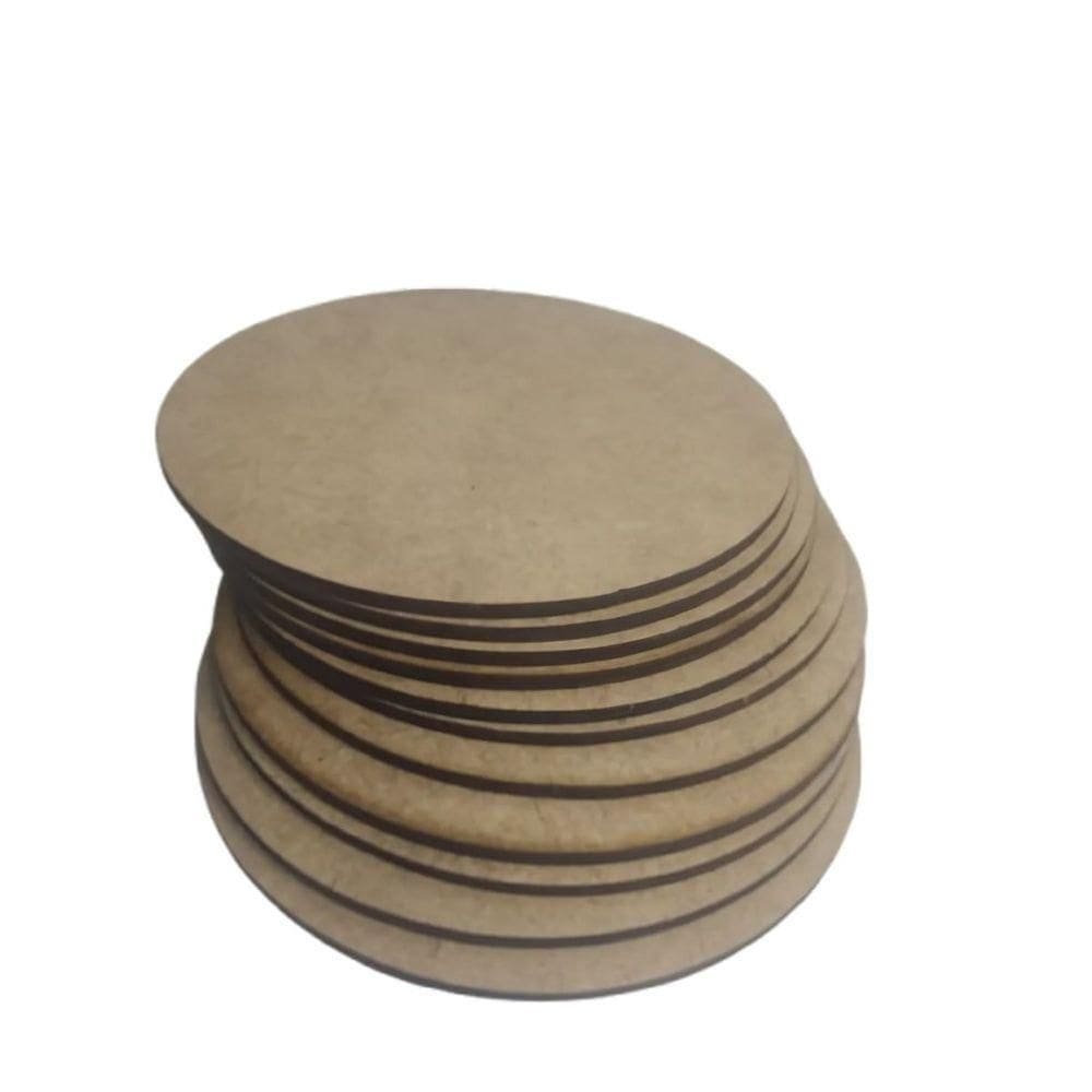 100 Bolachas 5cm - Mdf Cru 3mm -aplique/tag