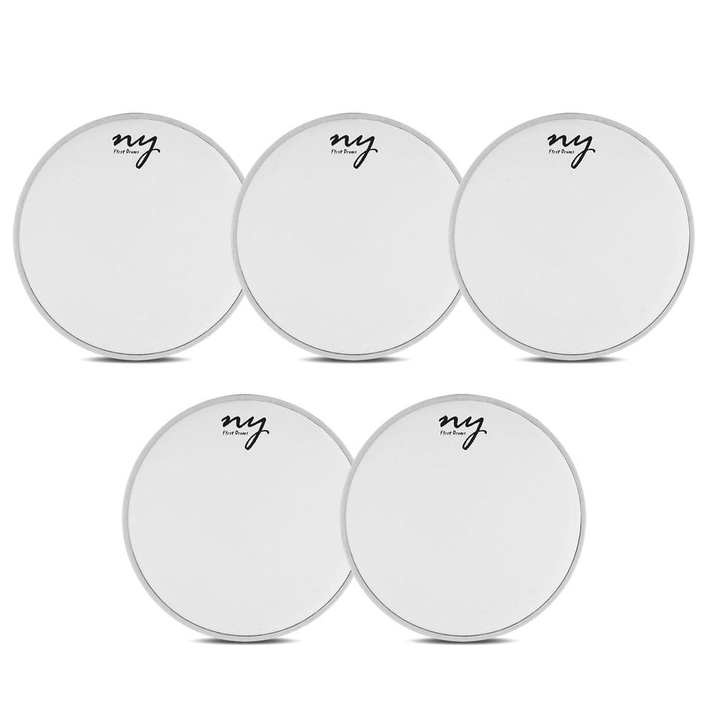 Kit 5 Peles Porosas para Bateria 10" Branca New York