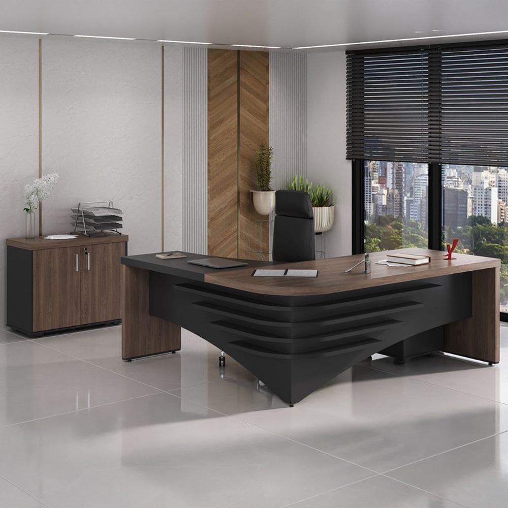 Conjunto Escritório: Mesa 6098 e Balcão 6169