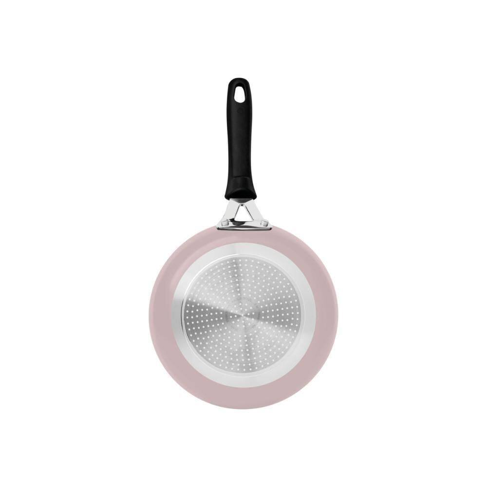 Frigideira Tramontina Tunis Em Alumínio Com Revestimento Interno Cerâmico Antiaderente E Externo Siliconado Rosa Trufado