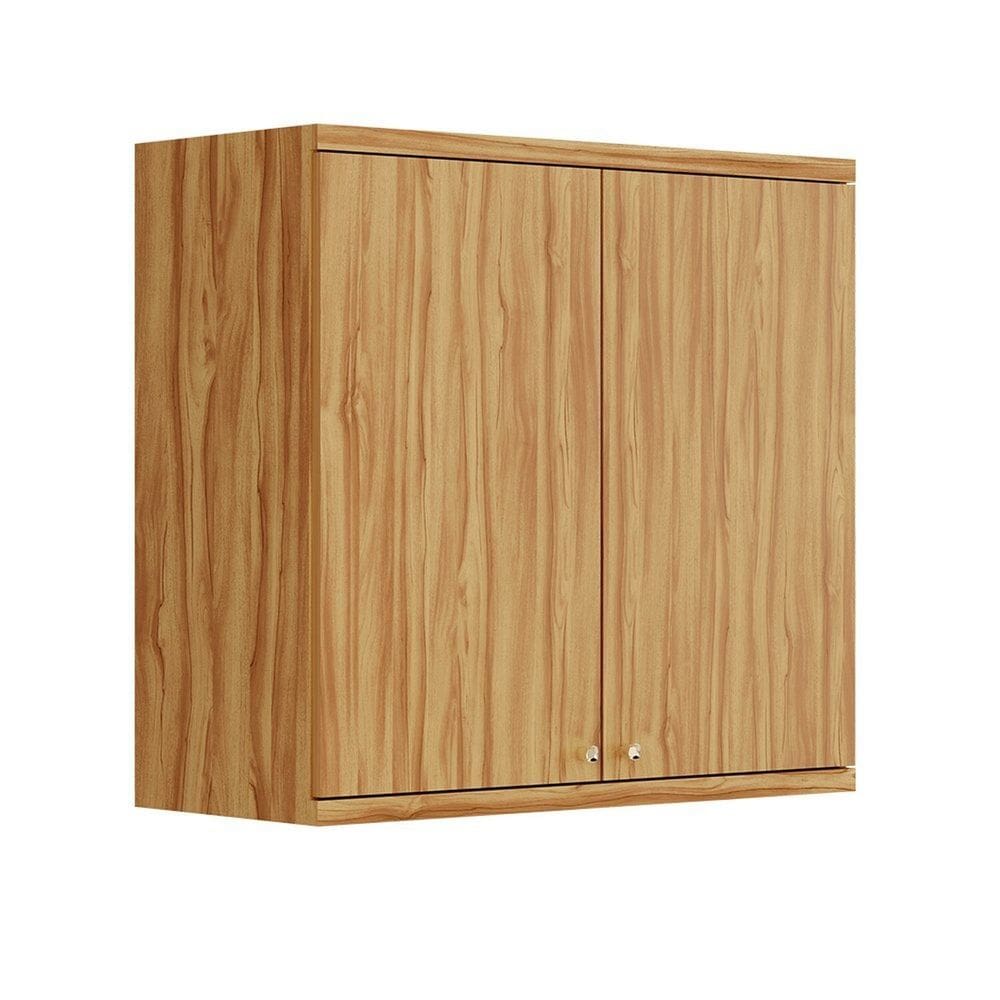 Armário Aéreo de Cozinha 80cm com 2 Portas 100% Mdf Noruega Amendoa
