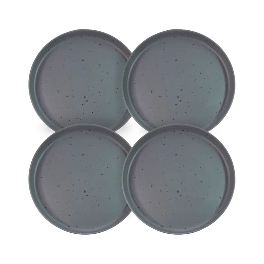 Kit 4 Pratos De Mesa Linha Orgânica Cinza 27Cm - Ad