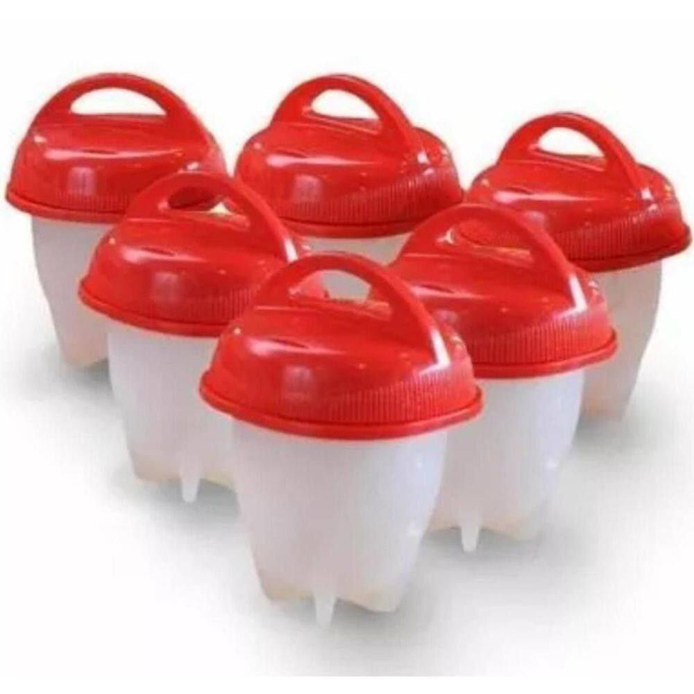 Kit 6 Formas Egglettes Silicone Cozinhar Ovos Recheados