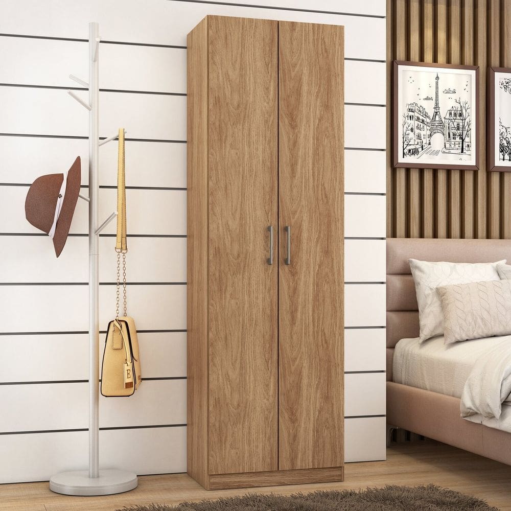 Armário Multiuso Cali 2 Portas 182cm X 57cm X 35cm Mel