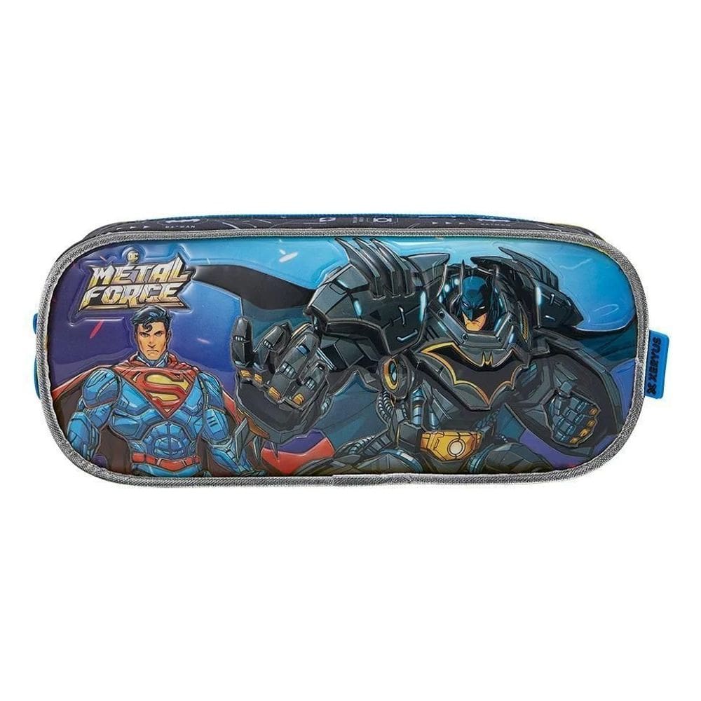 Estojo Simples Escolar Liga Da Justiça Metal Force Xeryus