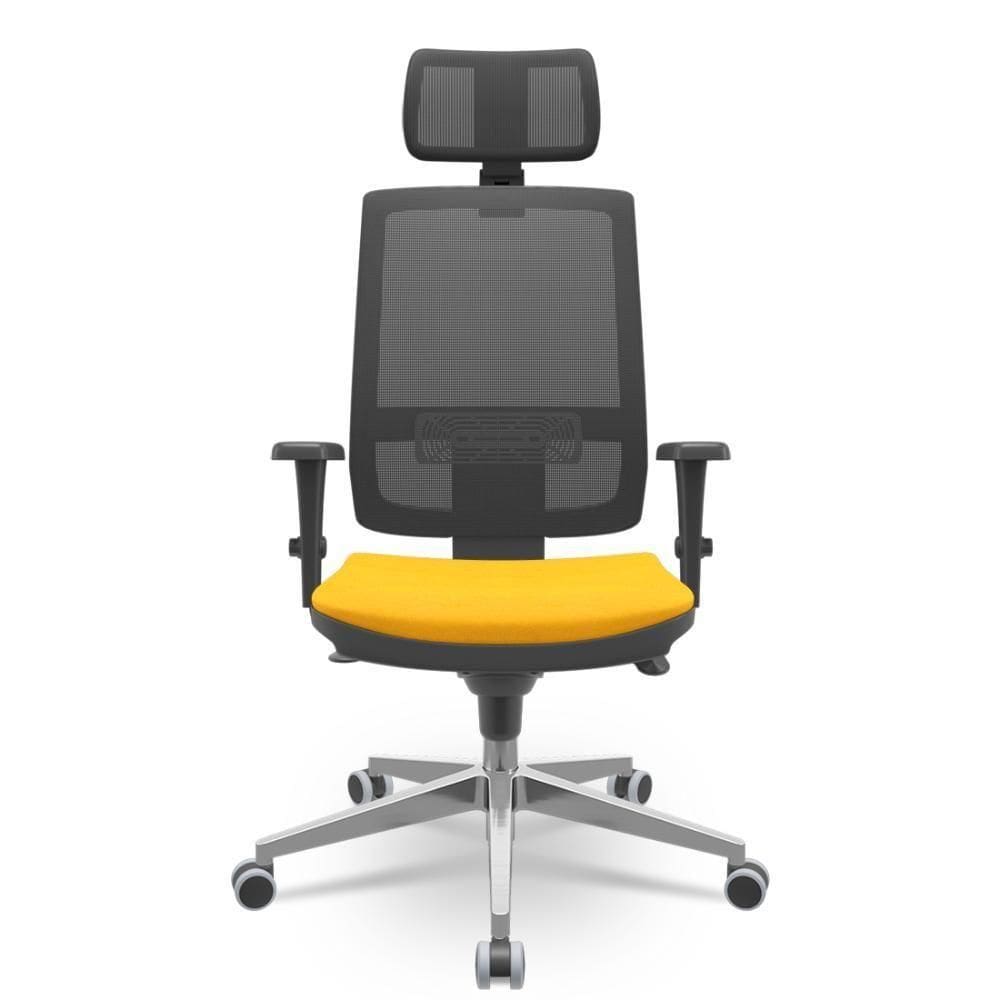 Cadeira Brizza Presidente Tela Amarelo