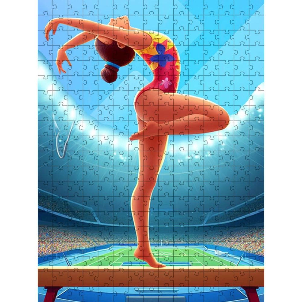 Quebra-Cabeça Infantil Ginástica Olímpica 300 Peças Mdf