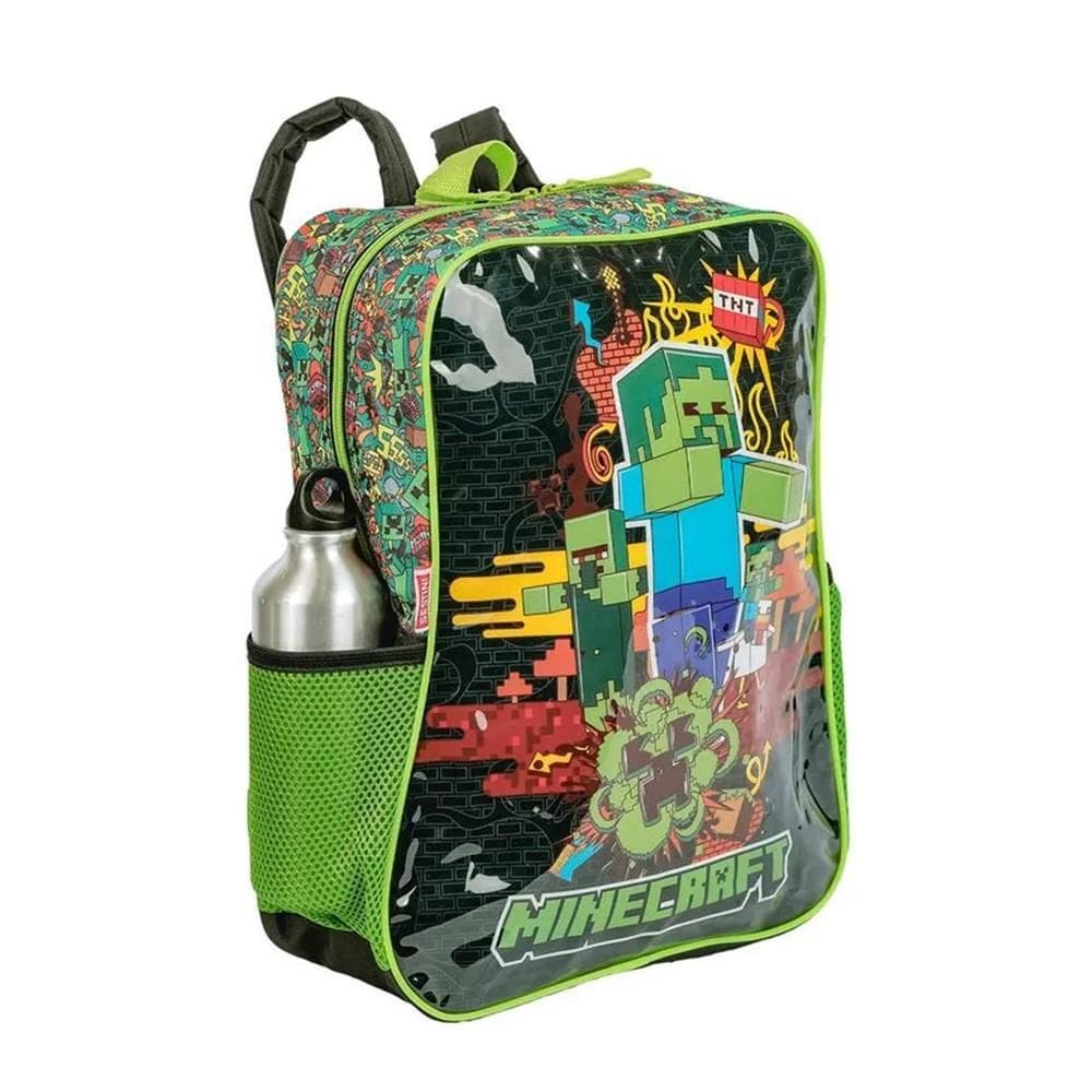 Mochila Minecraft Infantil Sestini Reforçada E Confortável