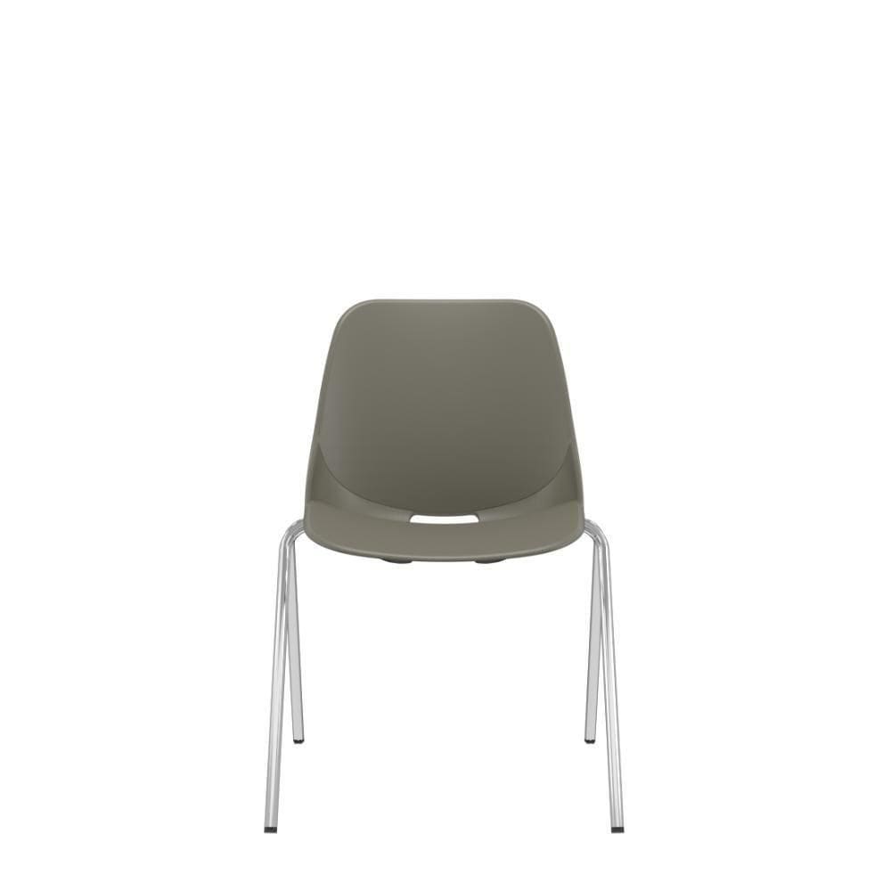 Cadeira Quick Fixa V Basalto Base Metal Cromada