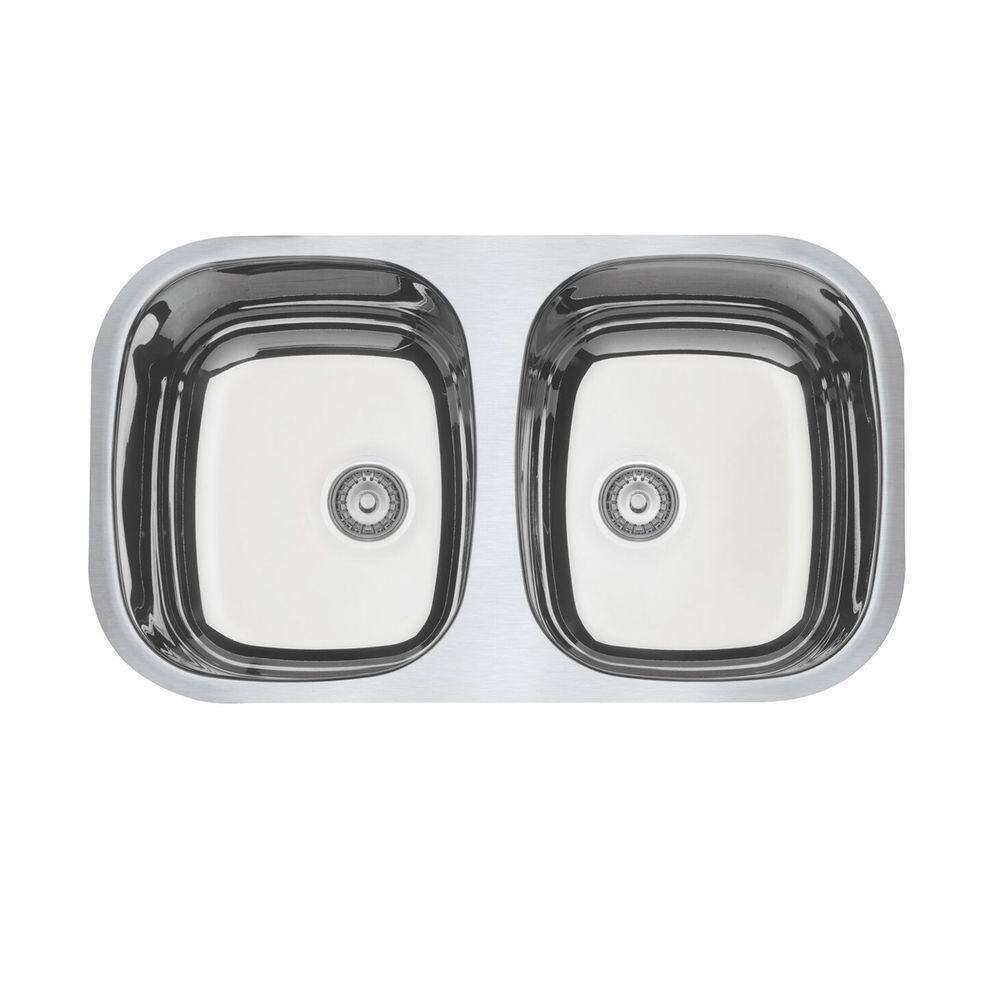 Cuba De Embutir Tramontina Isis 2c 34 Bl Em Aço Inox Alto Brilho 77x45 Cm