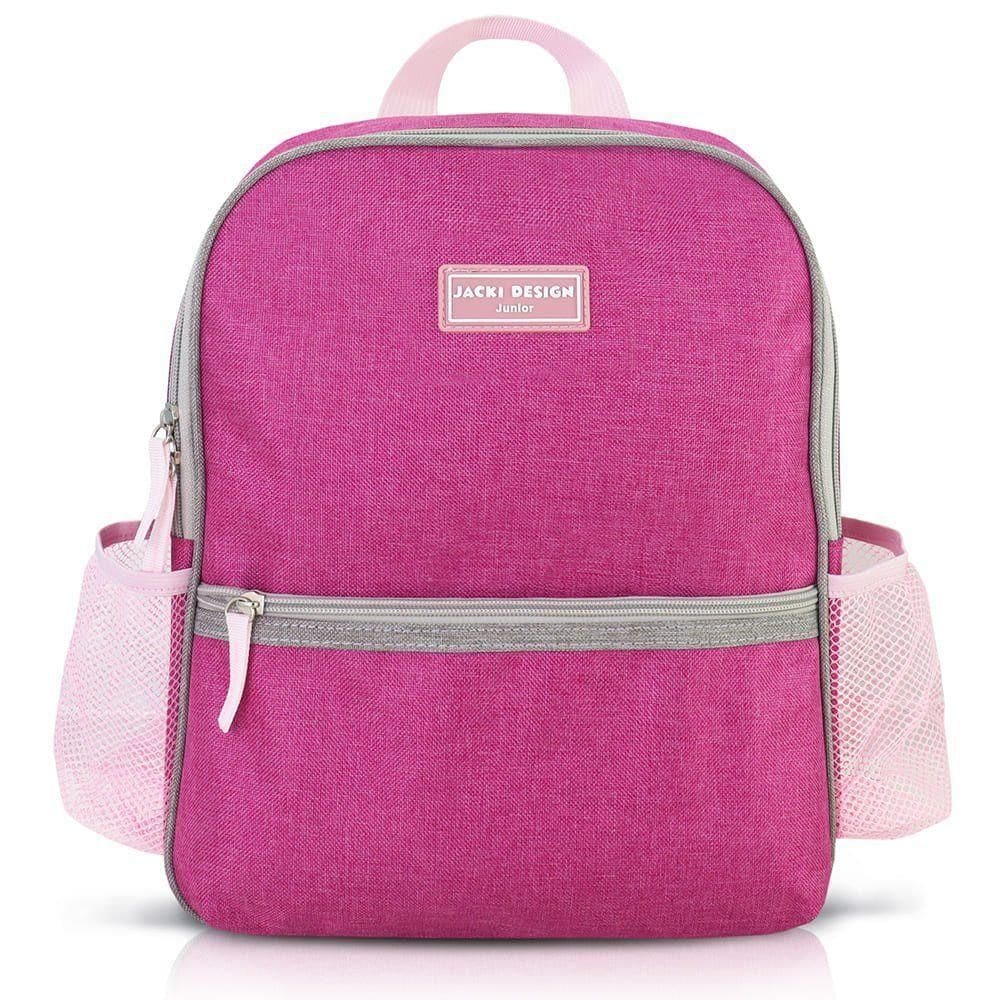 Kit Mochila Escolar Pote Para Lanche E Garrafa 460ml Infantil - Azul Rosa