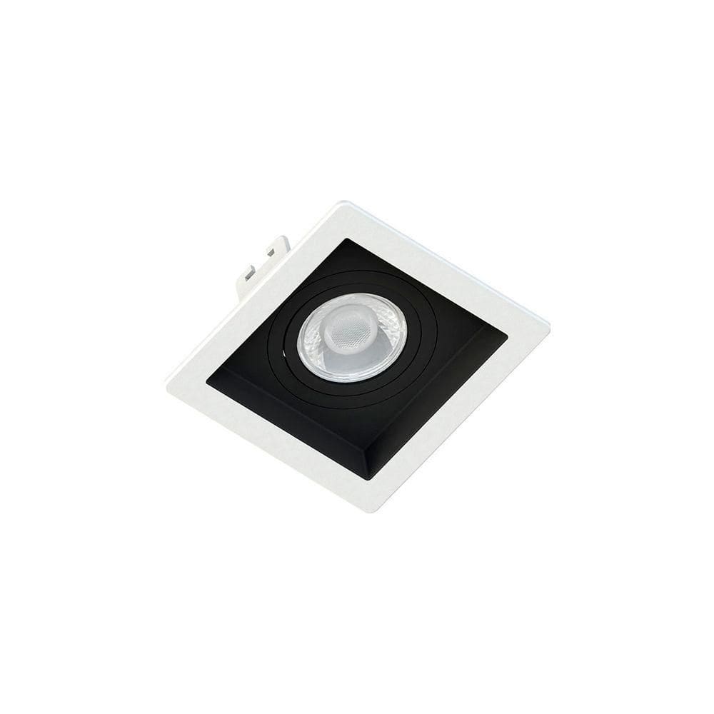 Spot De Embutir Recuado Save Energy Mr16 Gu10 Bivolt Branco-preto