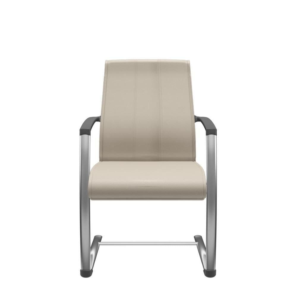 Cadeira Suprema Aproximação Cromada Bege