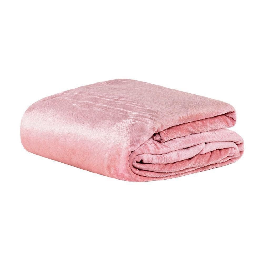 Manta Cobertor Queen Siberia Flannel Microfibra Sheel Pink