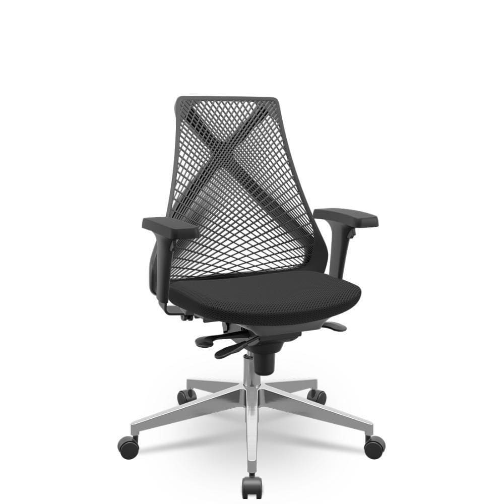 Cadeira Bix X+ Aero Preto Slider Alumínio