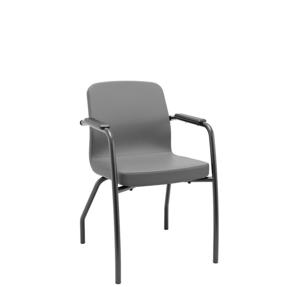 Cadeira Soer Fixa 4 Pés Cinza Encosto Fixo