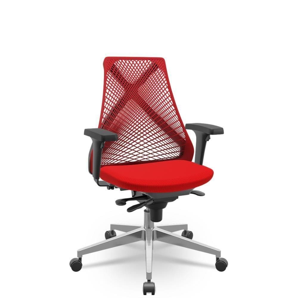 Cadeira Bix X+ Aero Vermelho Slider Base Alumínio