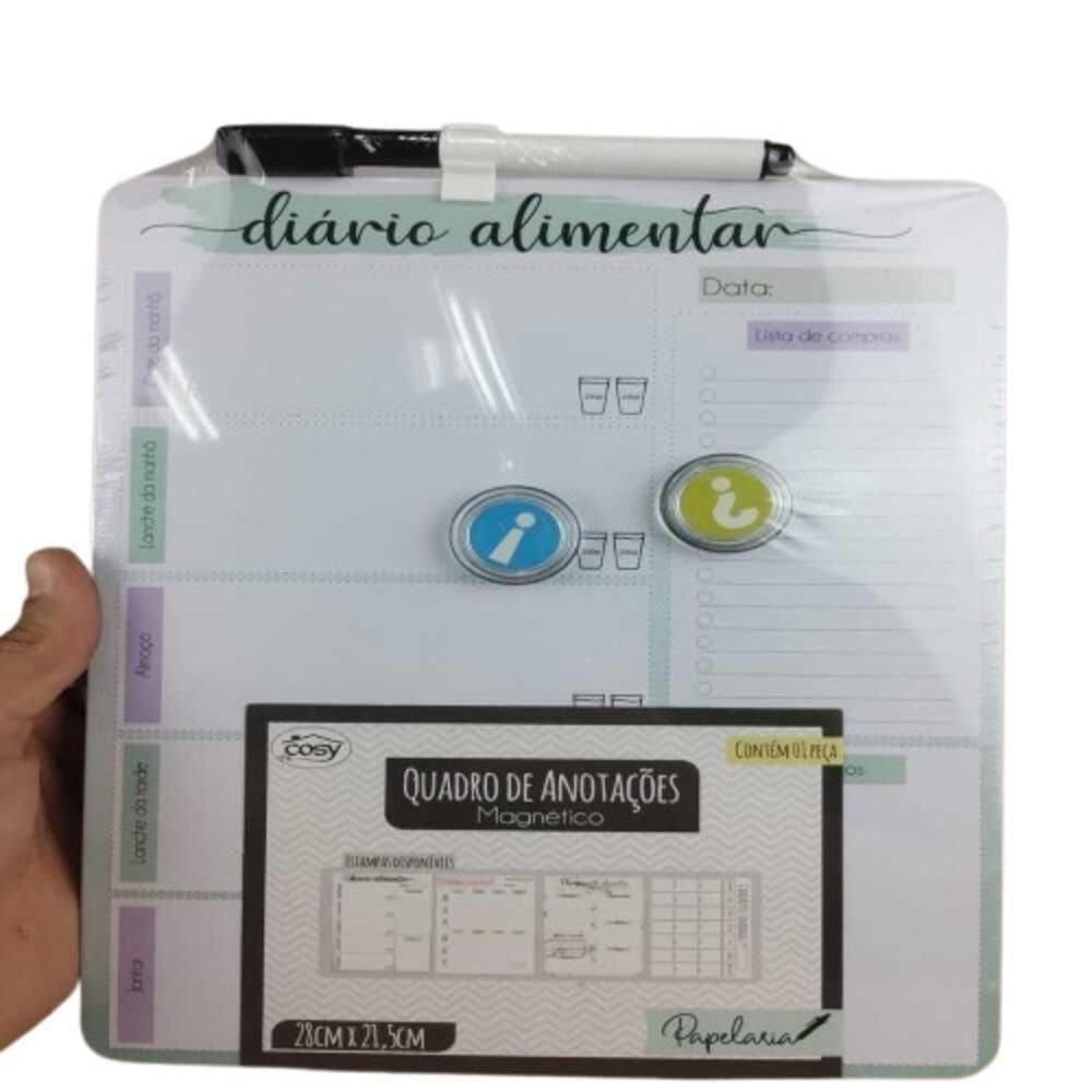 Cardapio Semanal Lousa Planejamento Alimentacao Magnetica Quadro Anotações Refeicao Com Imas E Caneta