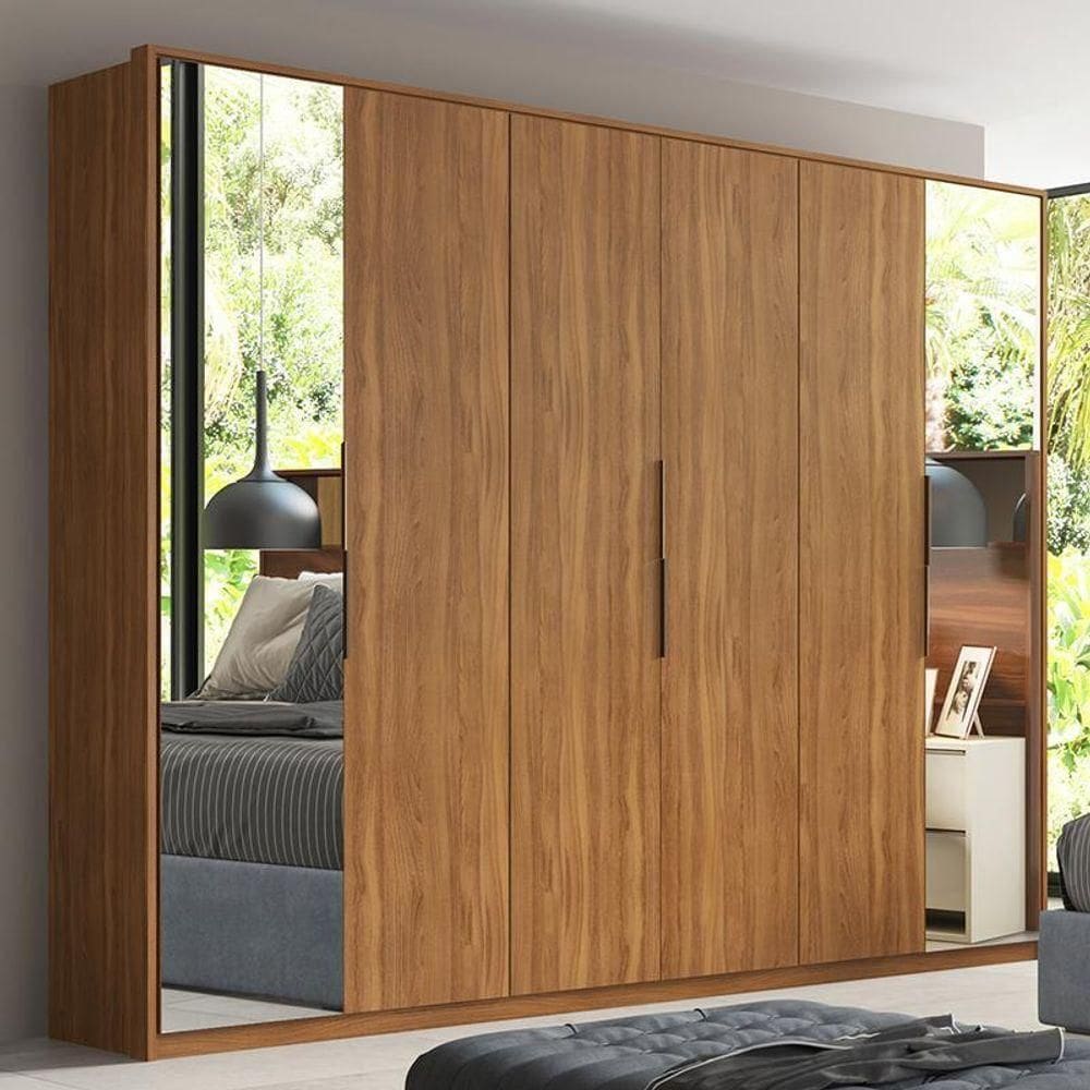 Guarda Roupa Casal Atrice 6 Portas Amêndola Touch Com 2 Espelhos - Demartêz Amêndola Touch
