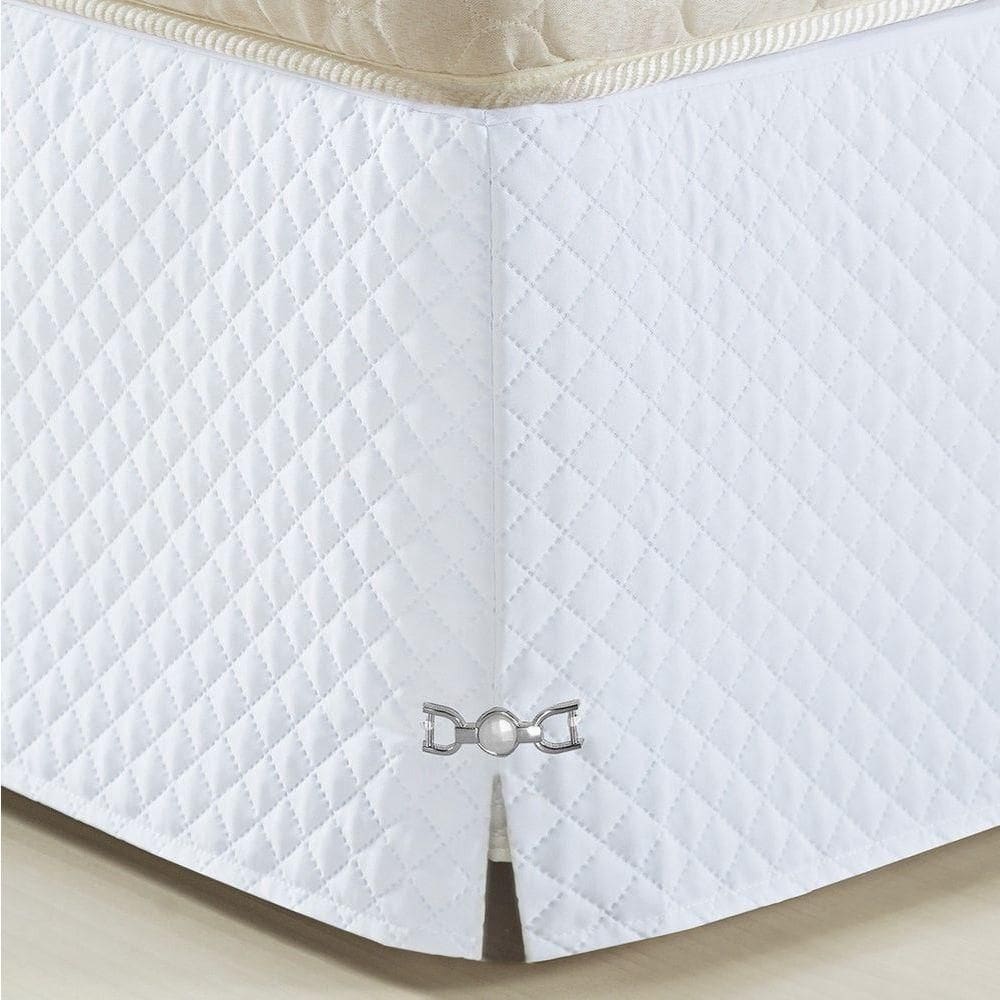 Saia Para Cama Box Casal Padrão Veneza Branco