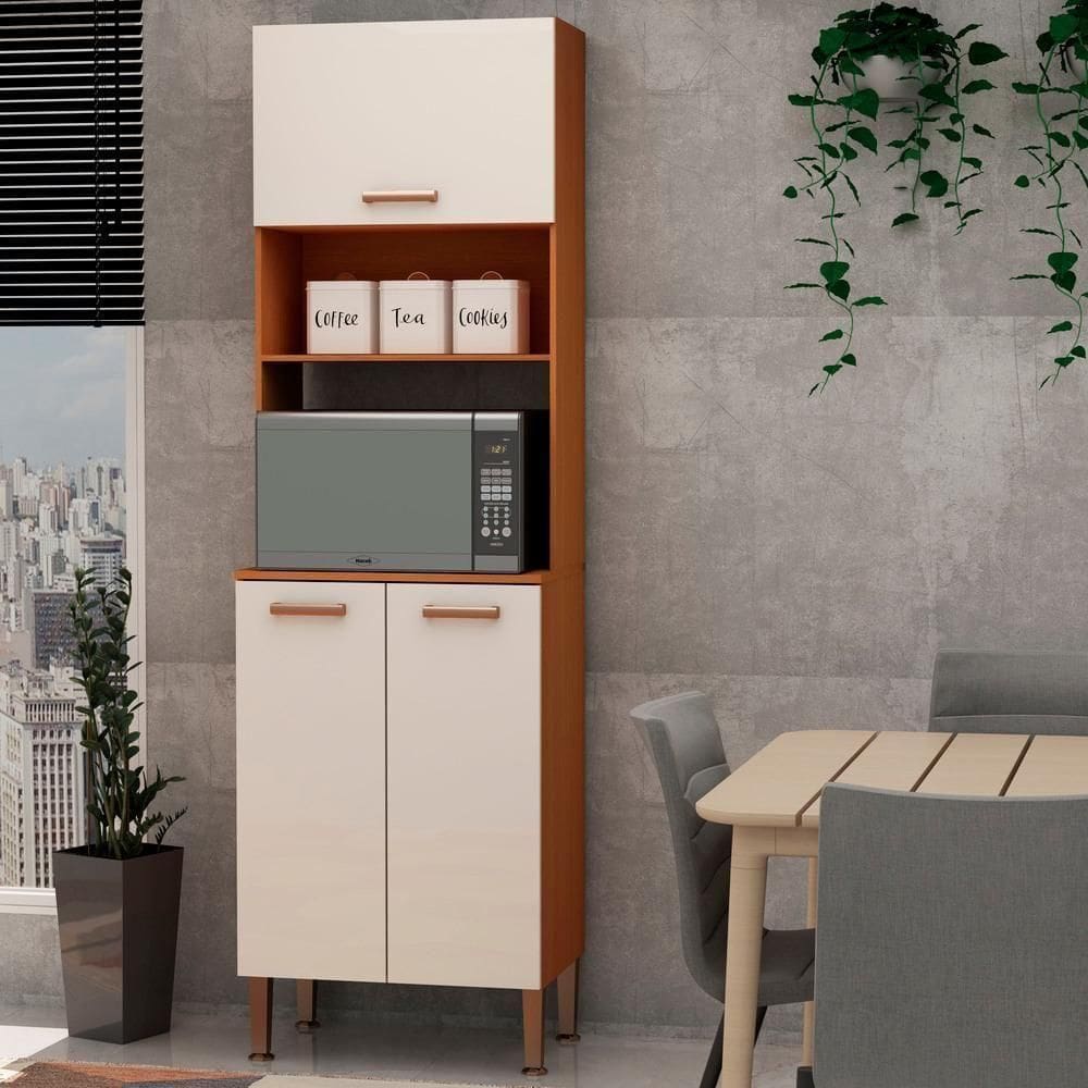 Torre Quente Kit Forno Freijó White Laca Brilho