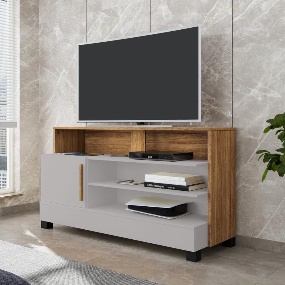 Rack Ponta Para Tv 48 Polegadas Pontal Off White Cinamomo